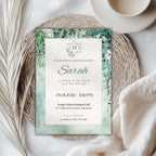Greenery Bat Mitzvah Invitation