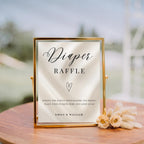 Elegant Gender Reveal Diaper Raffle Sign