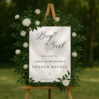 Elegant Gender Reveal Welcome Sign