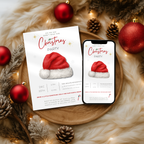 Santa Hat Christmas Party Invitation