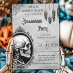 Gothic Skull Halloween Party Invitation