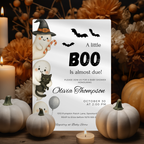 Halloween Baby Shower Invitation Little Boo