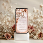 Rose Gold 50th Birthday Invitation
