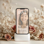 Bat Mitzvah Photo Invitation