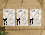 Black Bow Birthday Seating Chart