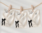 Black Bow Birthday Seating Chart