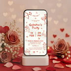 Handdrawn Galentines Party Invitation