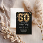 Marquee Lights 60th Birthday Invitation