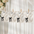 Black Bow Birthday Seating Chart