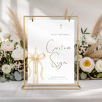 Gold Candle Baptism Custom Sign