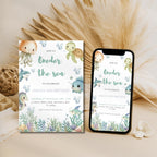 Under the Sea Watercolor First Birthday Invitation