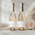 Gold Candle Baptism Wine Bottle Labels