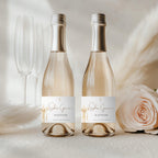 Gold Candle Baptism Wine Bottle Labels