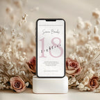 Blush Minimalist 18th Birthday Invitation