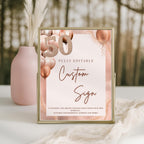 Rose Gold 50th Birthday Custom Sign