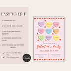 Candy Hearts Galentine's Party Invitation