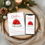 Santa Hat Christmas Party Invitation