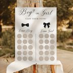Elegant Gender Reveal Voting Board