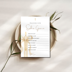 Gold Candle Baptism Prayer Card