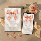 Pink Bow Galentines Party Invitation