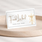 Gold Candle Baptism Buffet Food Labels