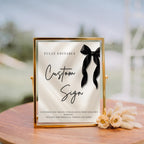 Black Bow Birthday Custom Sign