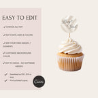 Elegant Gender Reveal Cupcake Toppers