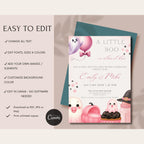 Pink Little Boo Baby Shower Invitation