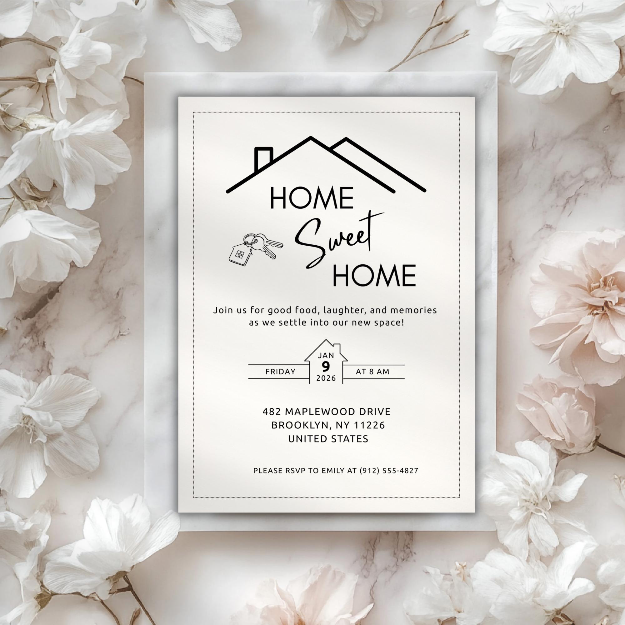 Minimalist Housewarming Invitation Template