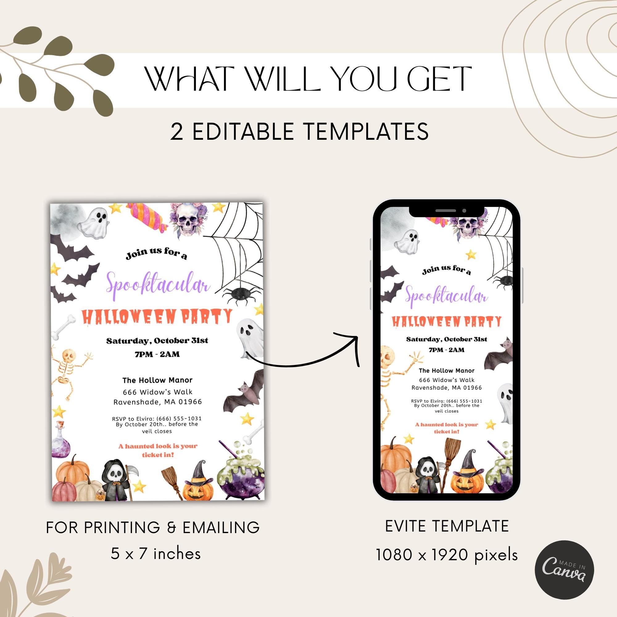 Halloween Party Invitation Spooky Theme