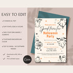 Cute Ghost Halloween Party Invitation