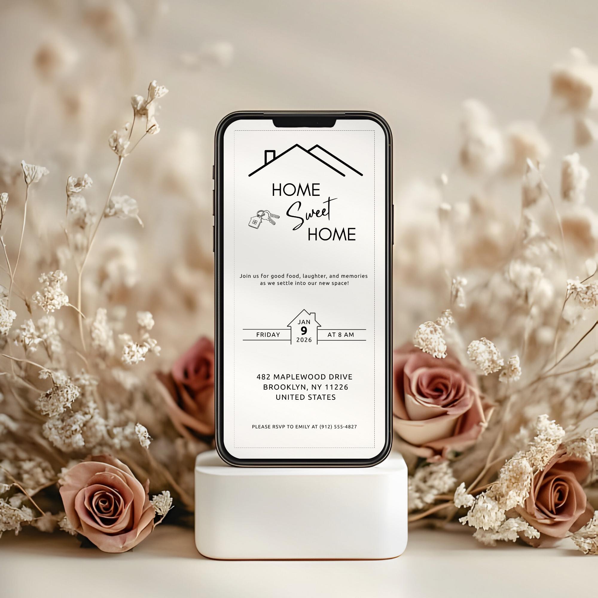 Minimalist Housewarming Invitation Template