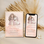 Elegant Princess Unicorn Kids Birthday Invitation