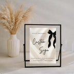 Black Bow Birthday Custom Sign