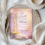 Magical Floral Tea Party Kids Birthday Invitation