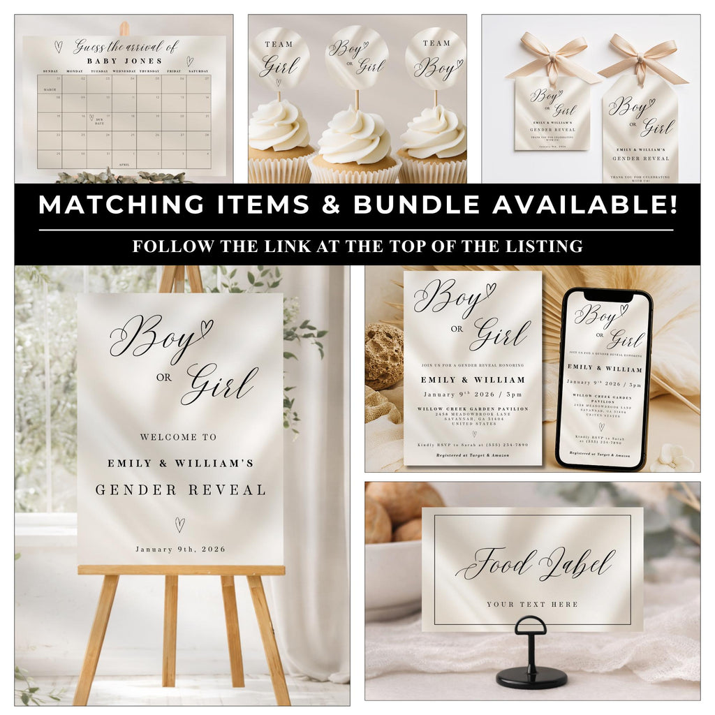 Elegant Gender Reveal Books for Baby Sign