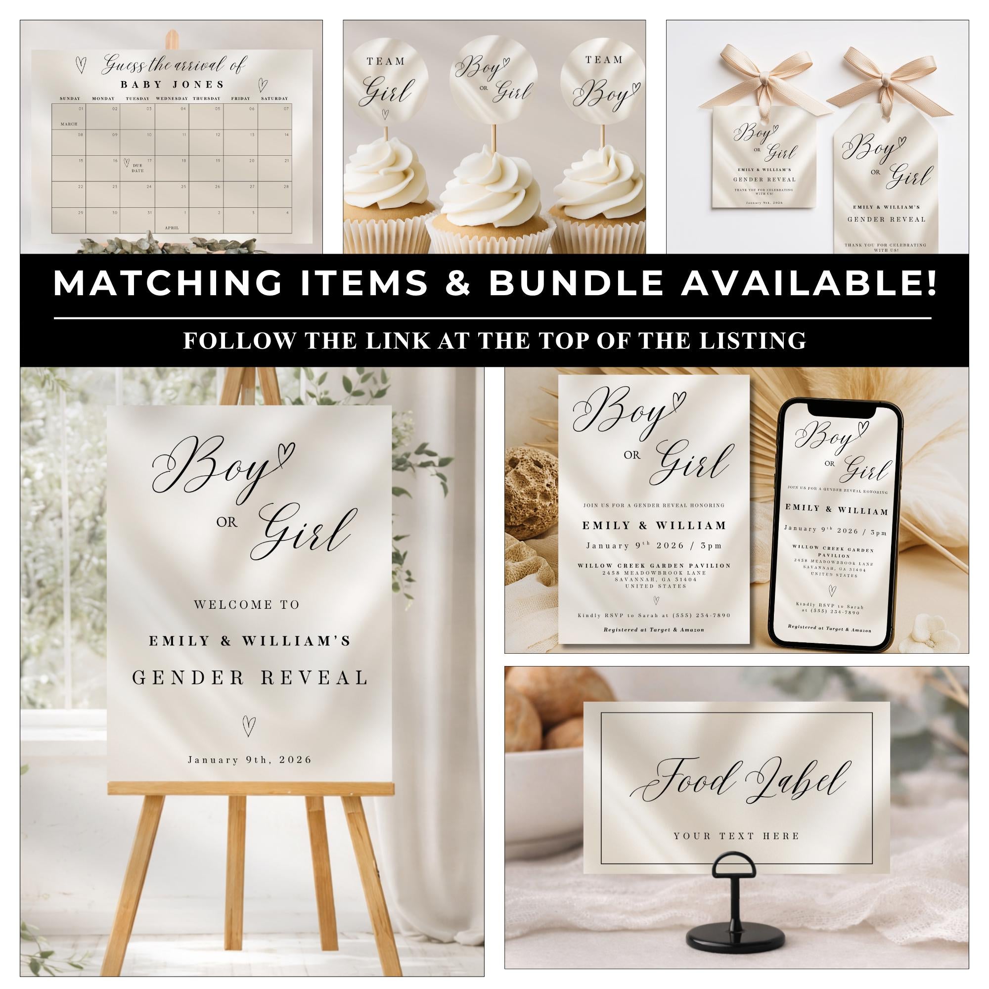 Elegant Gender Reveal Books for Baby Sign