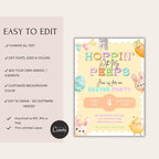 Pastel Bunny Easter Party Invitation