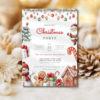 Gingerbread Christmas Invitation Template