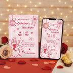 Pin Up Galentines Girls Night Invitation