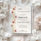 Elegant Wildflower Surprise Birthday Invitation