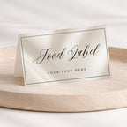 Elegant Black & White Food Labels