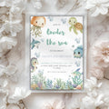 Under the Sea Watercolor First Birthday Invitation