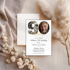 Minimalist Photo Ninety 90th Birthday Invitation