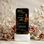 Elegant Whiskey Glow 40th Birthday Invitation