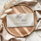 Elegant Gender Reveal Chocolate Bar Wrapper