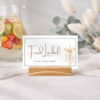 Gold Candle Baptism Buffet Food Labels