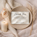 Elegant Gender Reveal Thank You Card