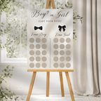 Elegant Gender Reveal Voting Board