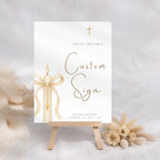 Gold Candle Baptism Custom Sign